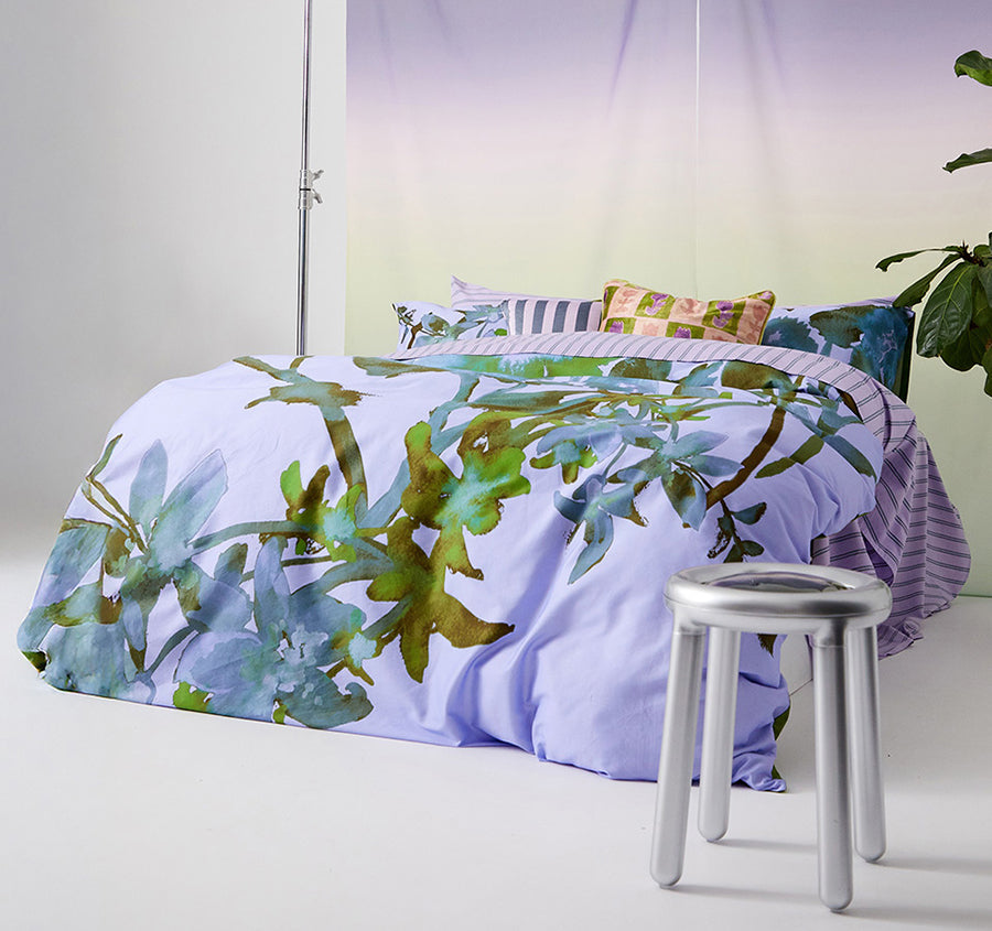 Floral Daze Quilt Cover Set Range Lavender