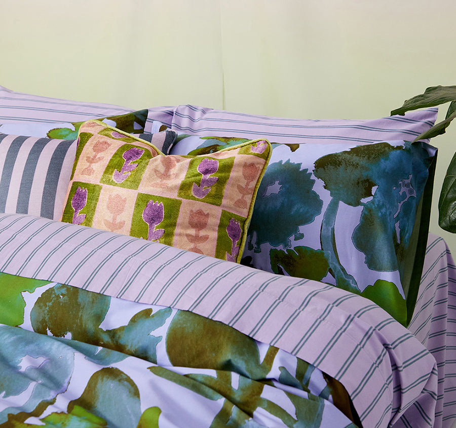 Floral Daze Quilt Cover Set Range Lavender