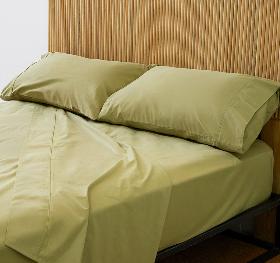 Haven Cotton Mega Sheet Set Range Olive