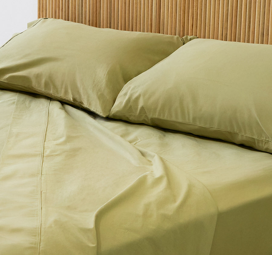 Haven Cotton Mega Sheet Set Range Olive