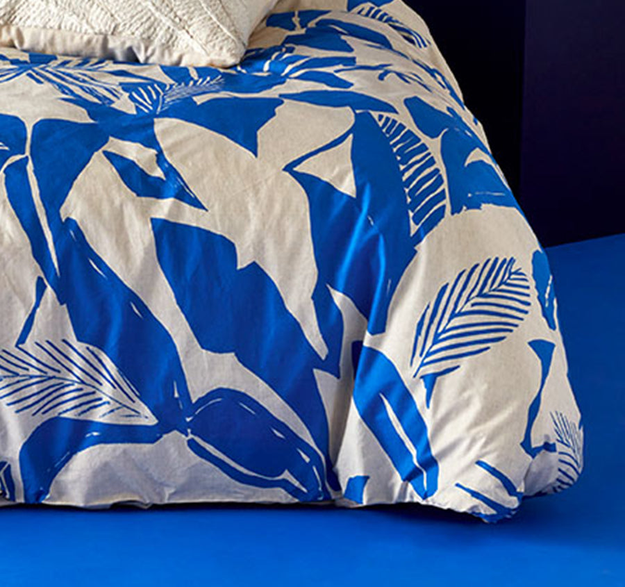 Mahana Quilt Cover Set Range Cobalt