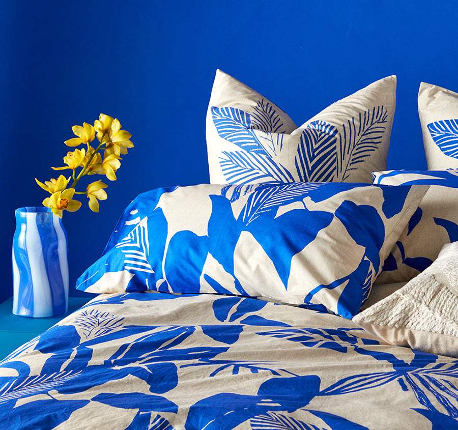 Mahana Quilt Cover Set Range Cobalt
