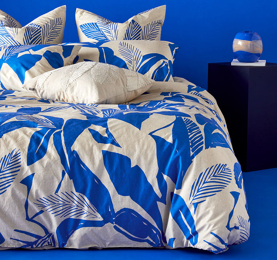 Mahana Quilt Cover Set Range Cobalt