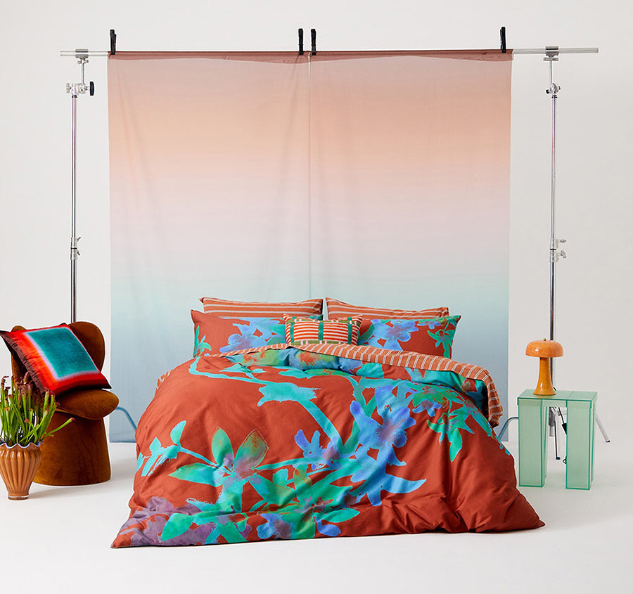 Sahara Quilt Cover Set Range Rust