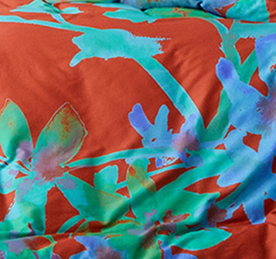 Sahara Quilt Cover Set Range Rust