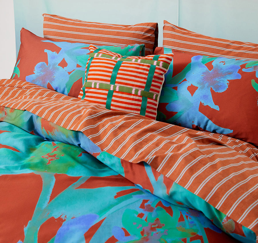 Sahara Quilt Cover Set Range Rust