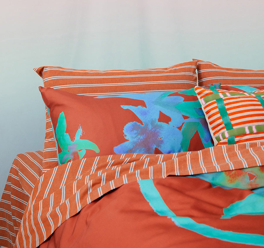 Sahara Quilt Cover Set Range Rust