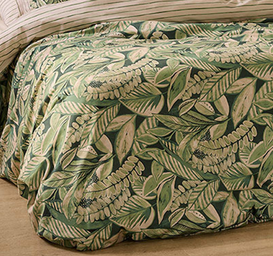 Salvador Quilt Cover Set Range Moss