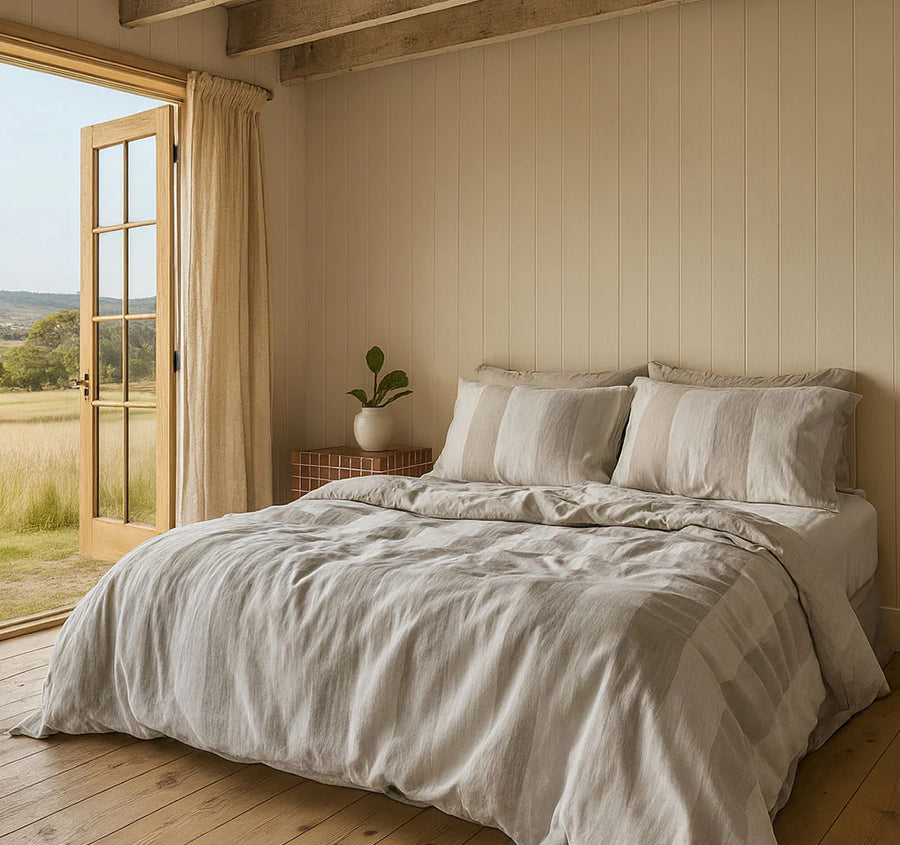 Somerton Quilt Cover Set Range Natural