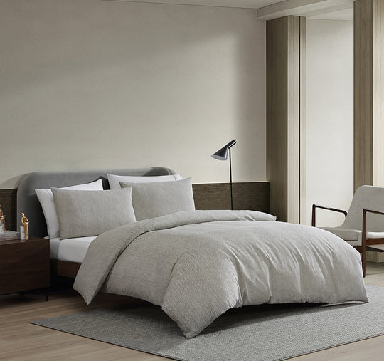 Herringbone Quilt Cover Set Range Moss