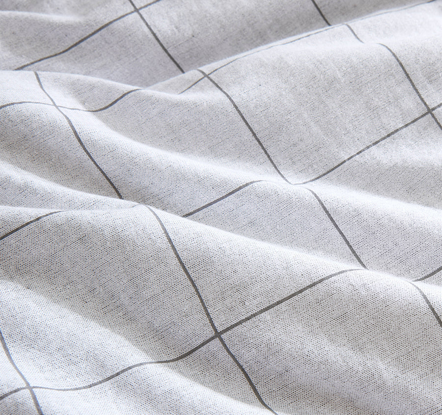 Holden Grid Quilt Cover Set Range Grey