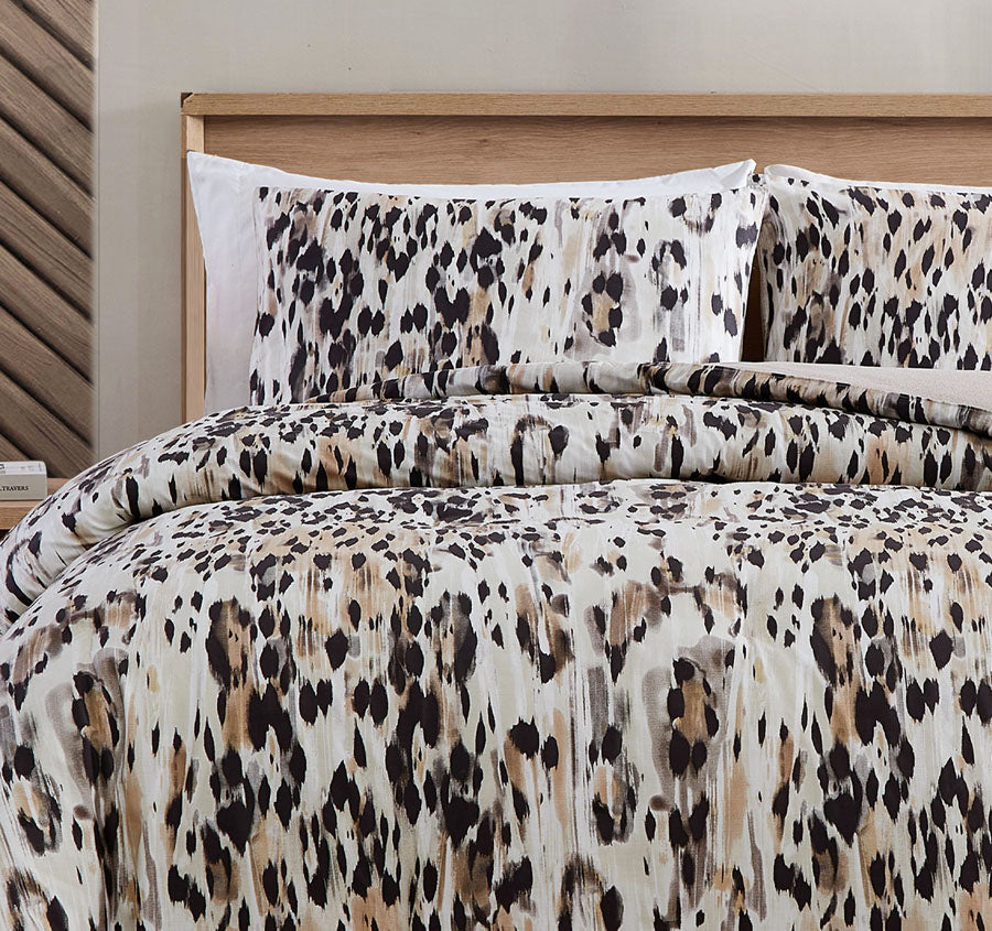 Leopard Quilt Cover Set Range Brown