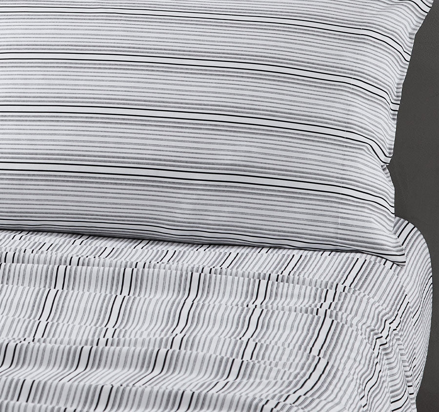 Lexington Stripe Sheet Set Range Black