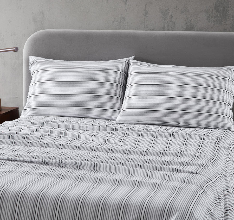 Lexington Stripe Sheet Set Range Black