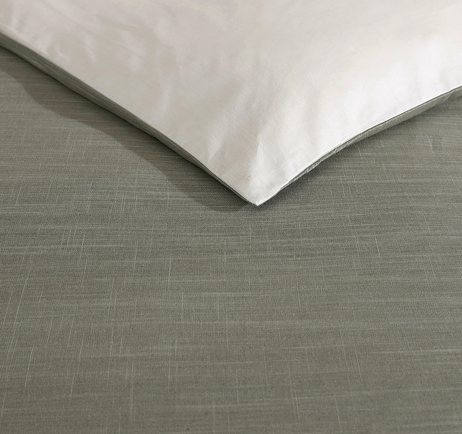 Nila Quilt Cover Set Range Moss Green