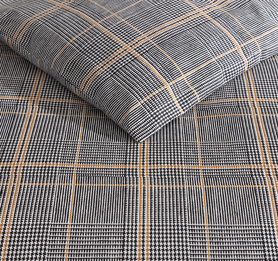 Sussex Quilt Cover Set Range Khaki and Black