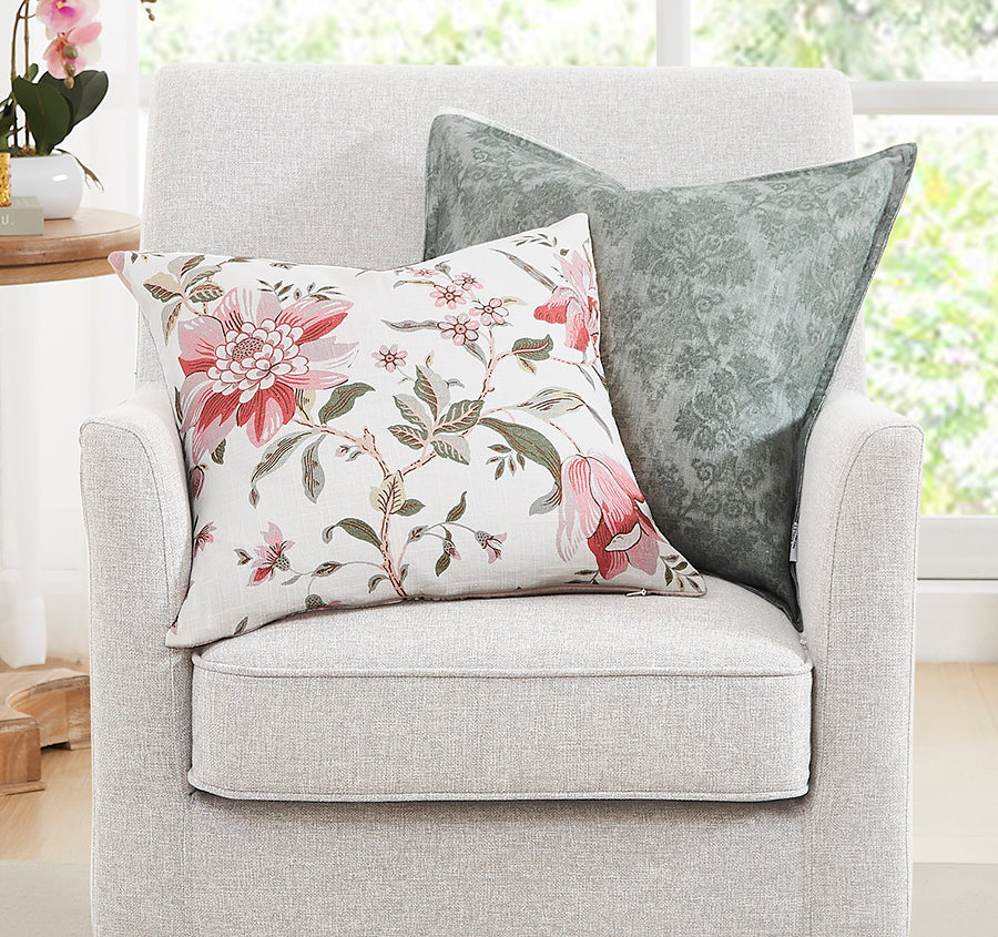 Edita's Garden 50x50cm Filled Cushion Blush Pink