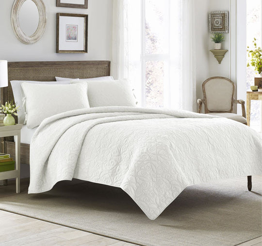 Felicity Coverlet Set White