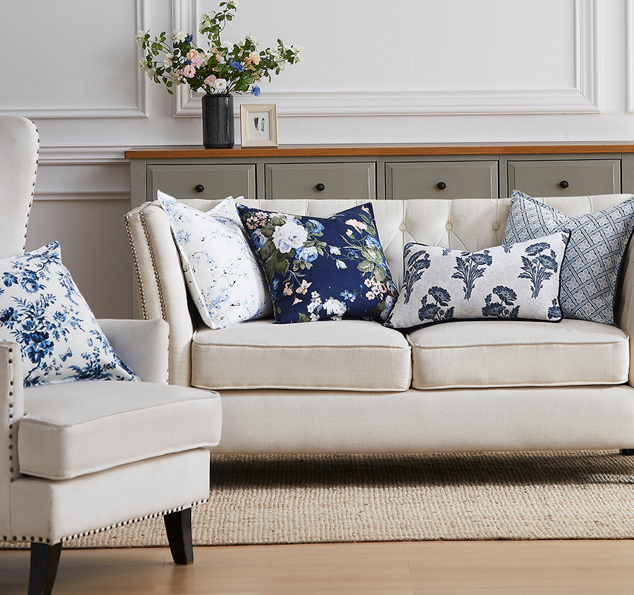 Forsythia 50x50cm Filled Cushion Sky Blue