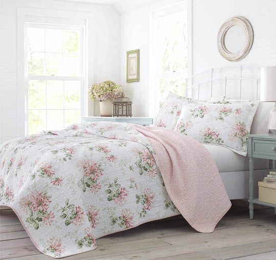 Honeysuckle Coverlet Set Blush