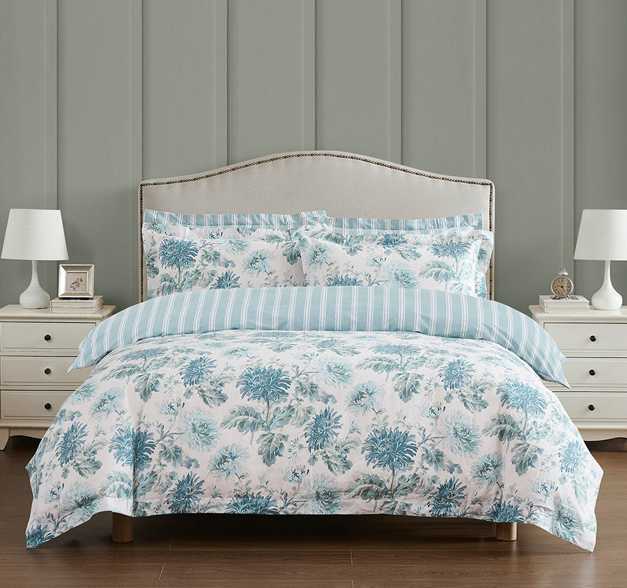 La Maryam Quilt Cover Set Range Hedgerow Green