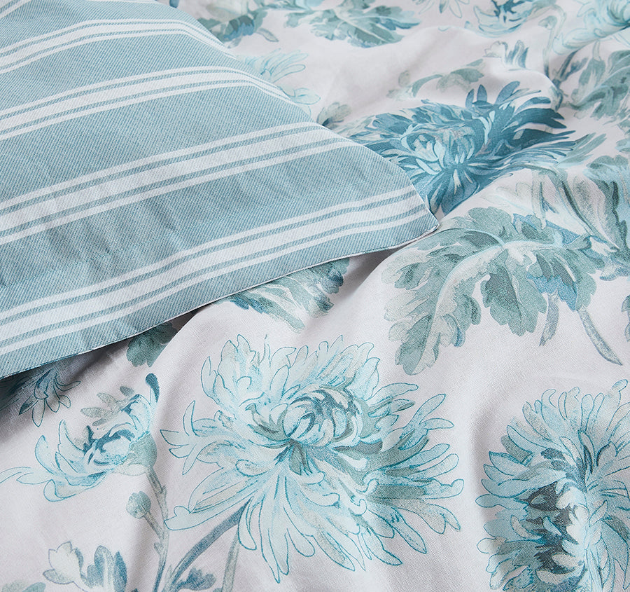 La Maryam Quilt Cover Set Range Hedgerow Green