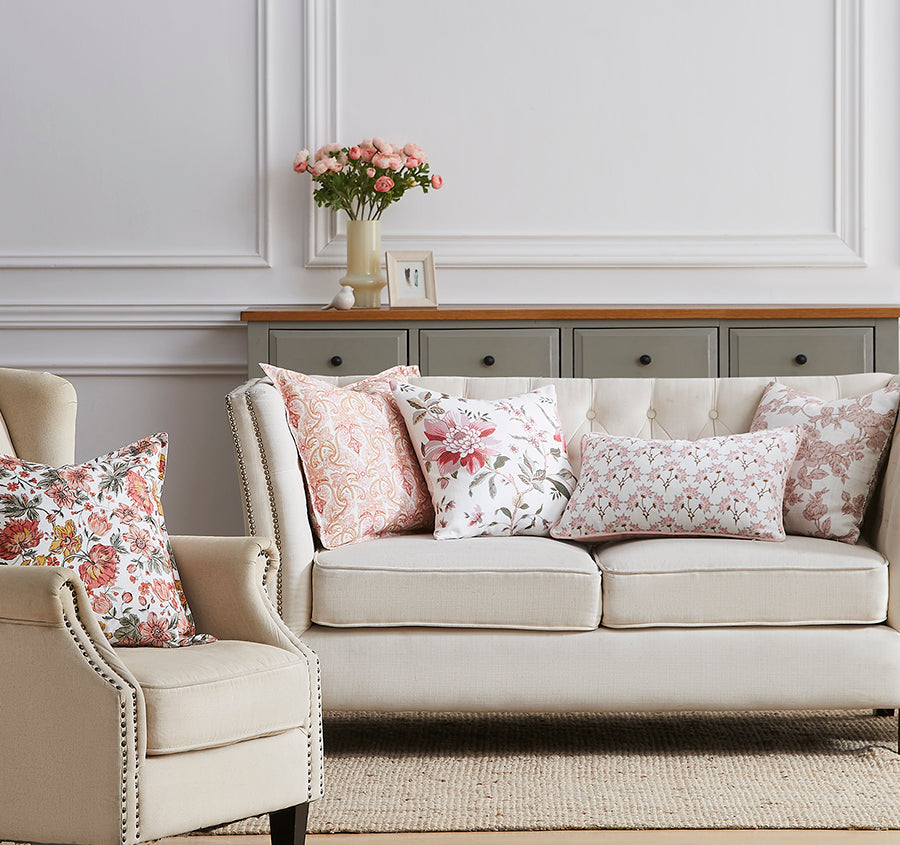 Lambton Garden 50x50cm Filled Cushion Plaster Pink