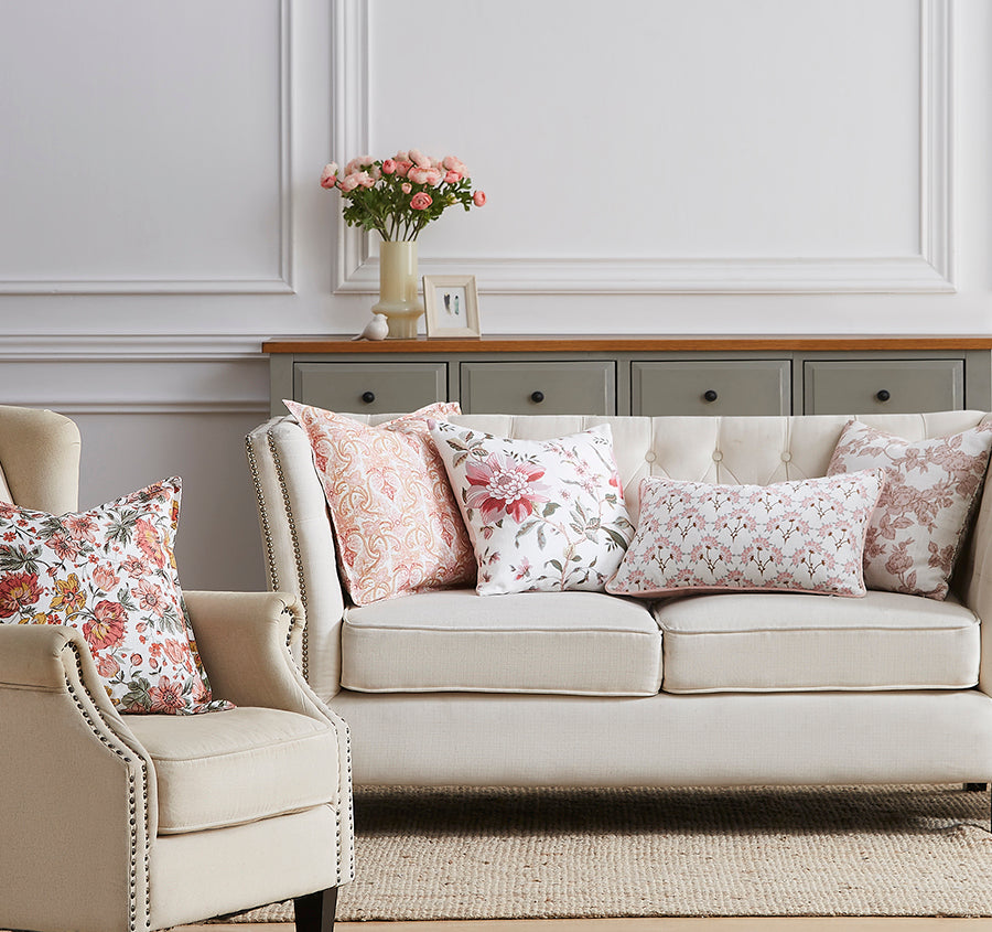 Lington Spray 40x60cm Filled Cushion Peony Pink