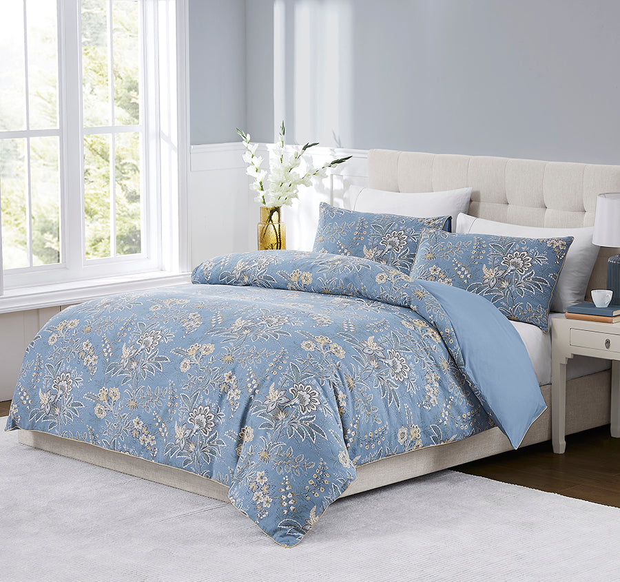 Marlbrook Quilt Cover Set Range Dusky Seaspray