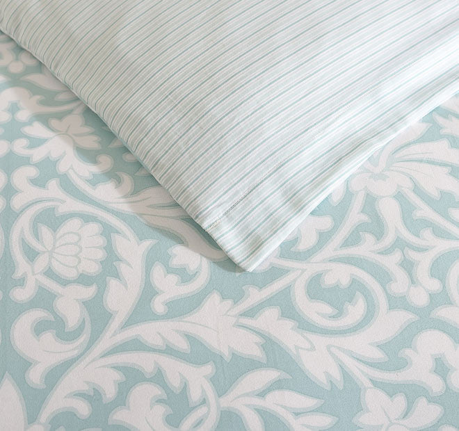Mia Quilt Cover Set Range Soft Blue