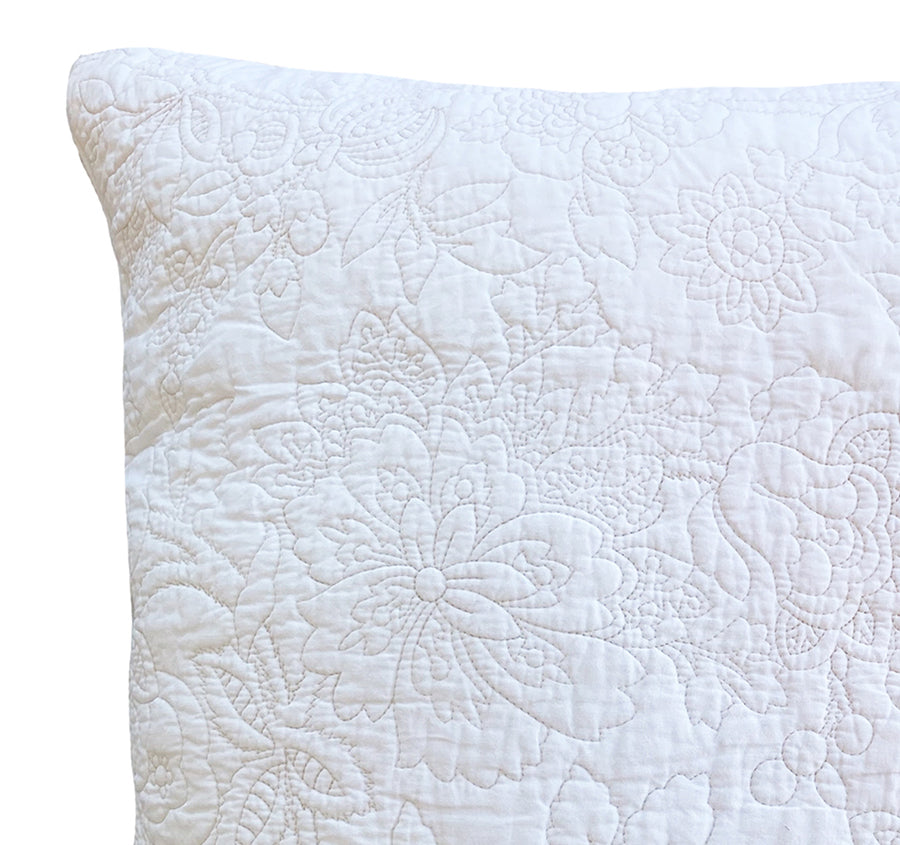 Trailing Laurissa European Pillowcase Off White