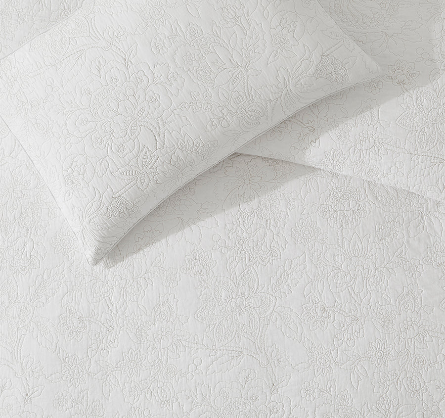 Trailing Laurissa Quilt Cover Set Range Off White