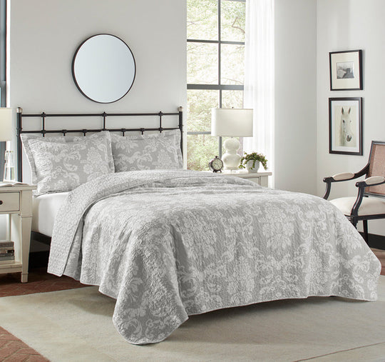 Venetia Coverlet Set Grey