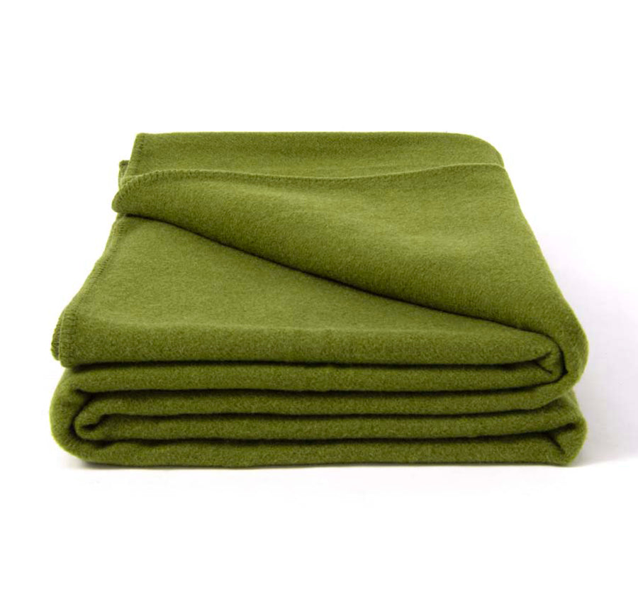 Australian Wool Blanket Range Moss Green