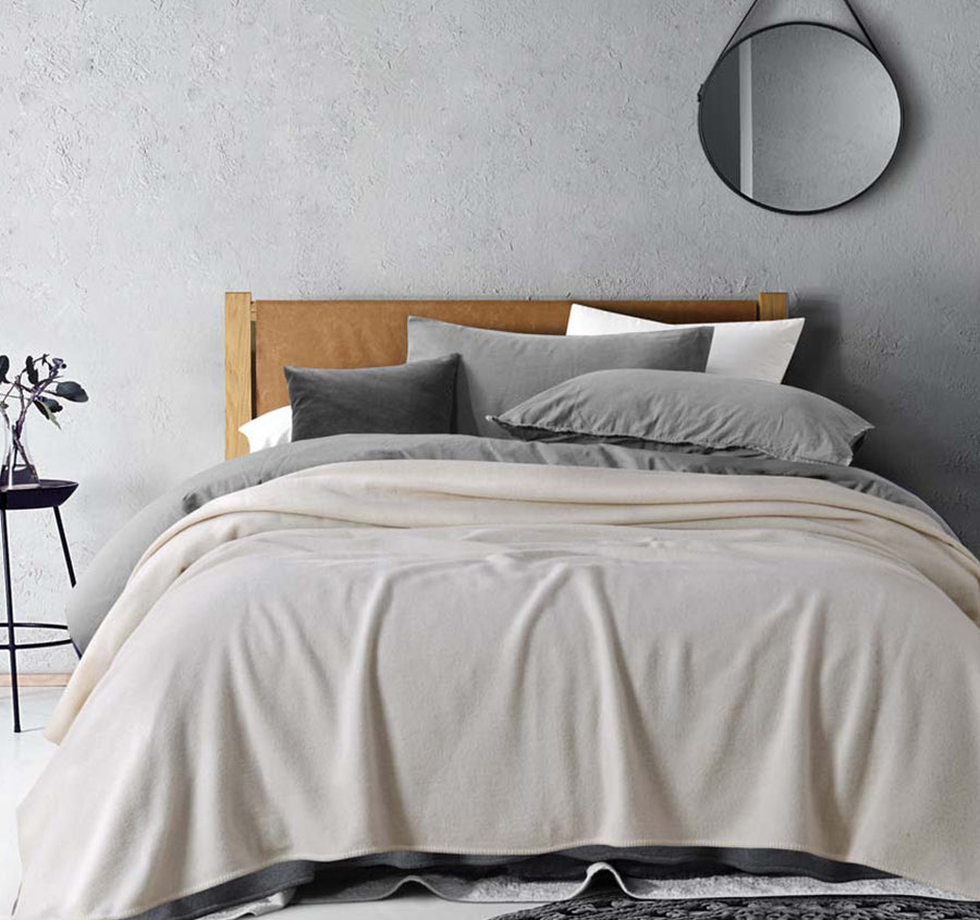 Australian Wool Blanket Range Natural