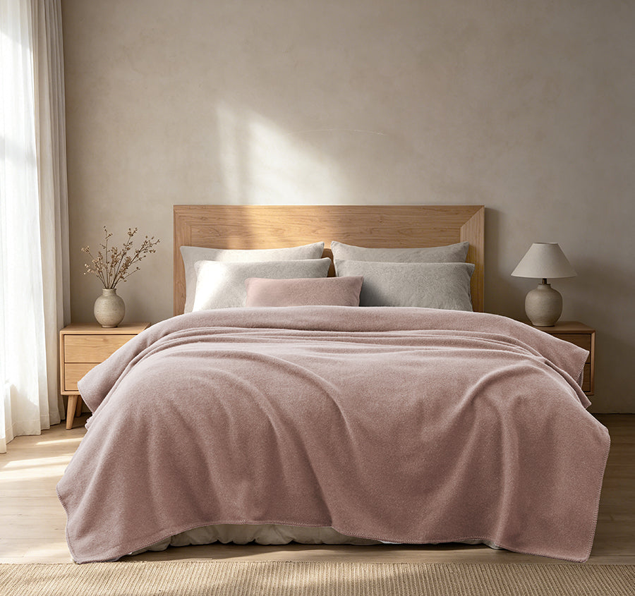 Australian Wool Blanket Range Pink
