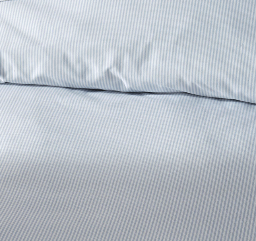 American Pin Point Oxford Quilt Cover Set Range Blue and White