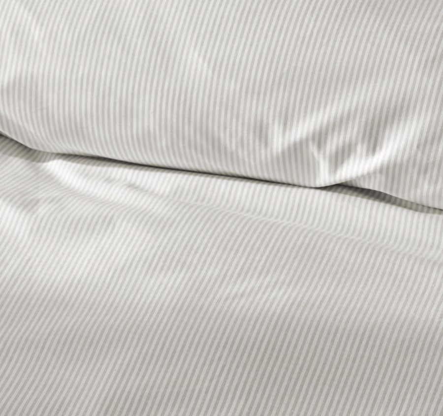 American Pin Point Oxford Quilt Cover Set Range Grey and White