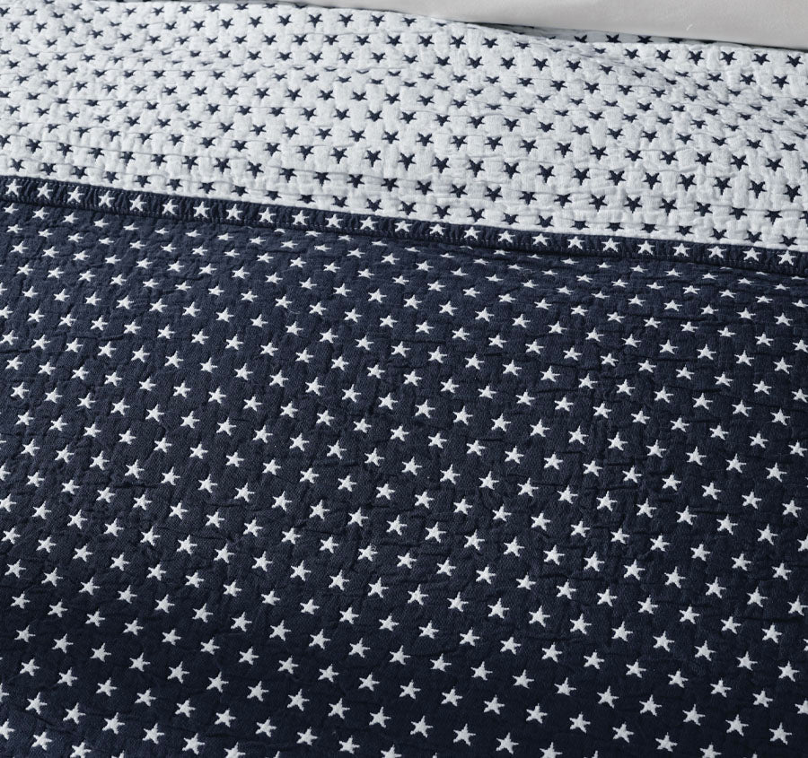 Authentic Star Bed Cover Range Navy