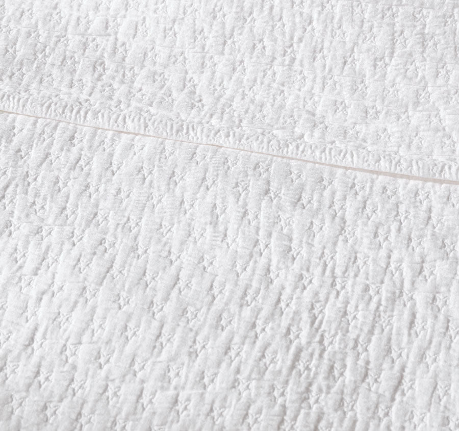 Authentic Star Bed Cover Range White