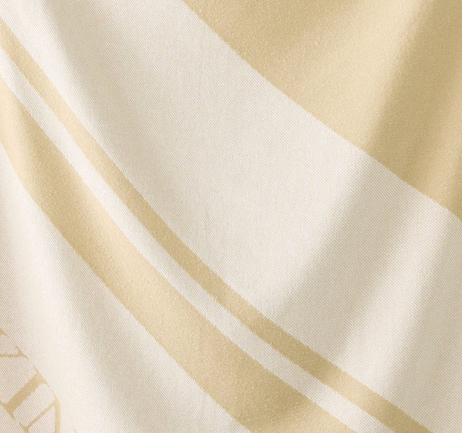 Recycled Logo 130x170cm Throw Rug Beige