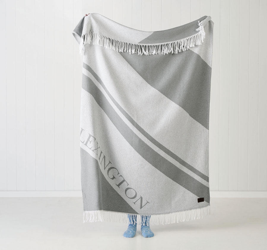 Recycled Logo 130x170cm Throw Rug Grey