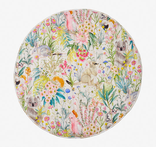 Bush Folk 120cm Round Playmat Pink