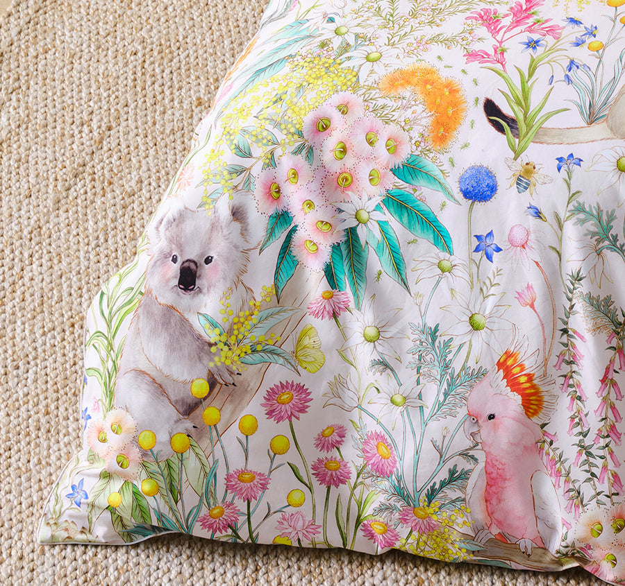 Bush Folk Quilt Cover Set Range Pink