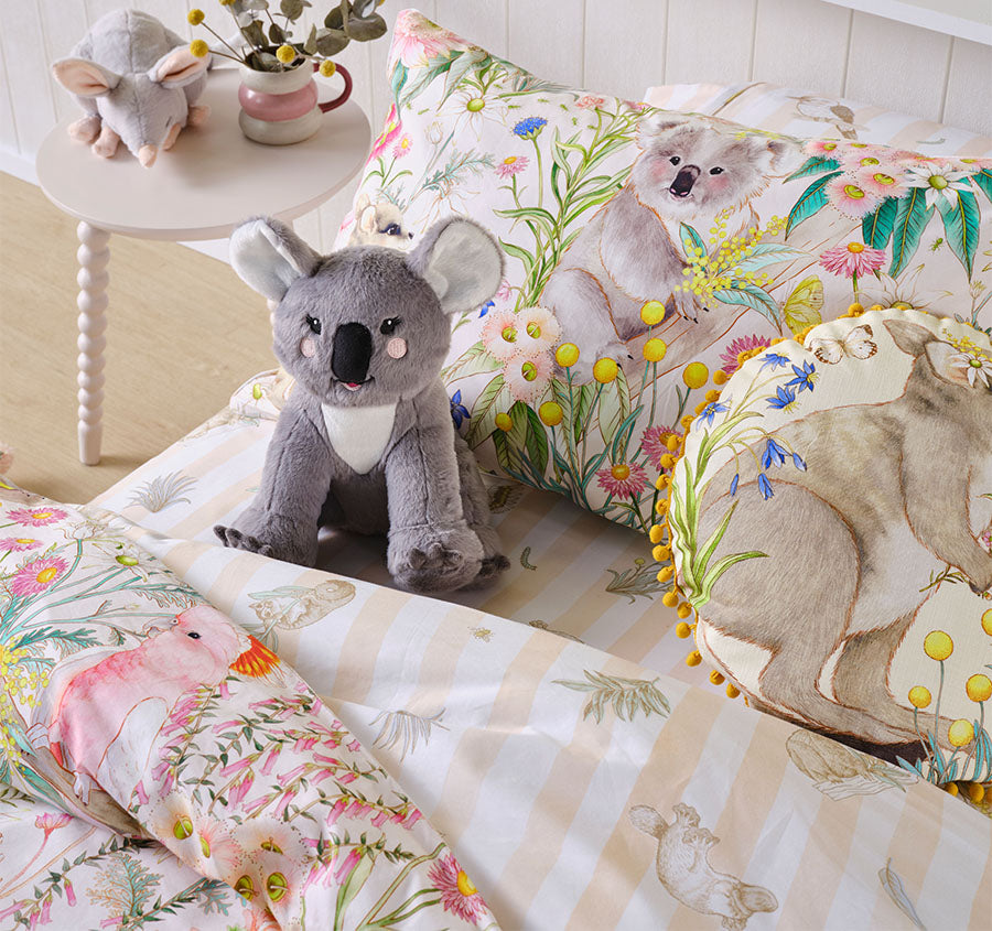 Bush Folk Quilt Cover Set Range Pink