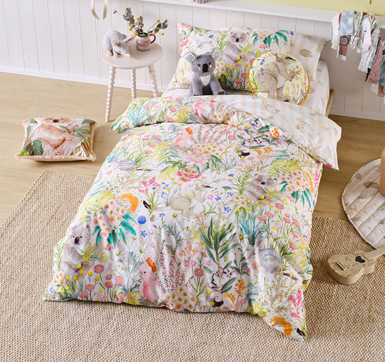 Bush Folk Quilt Cover Set Range Pink