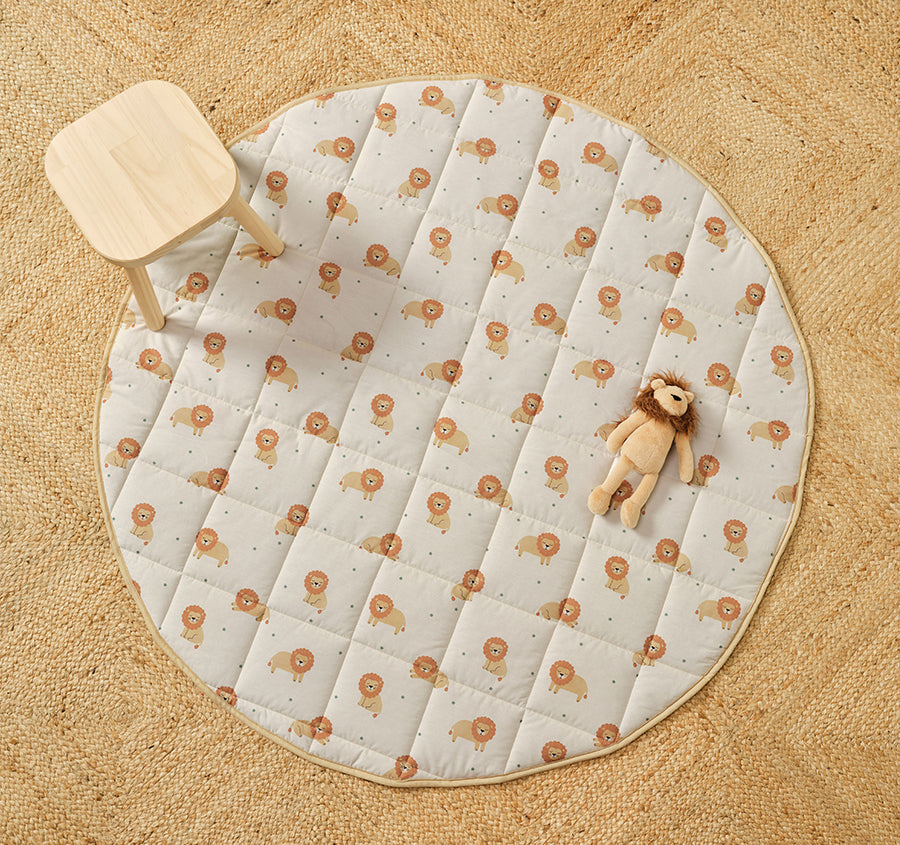 Cat Nap 120cm Round Play Mat White