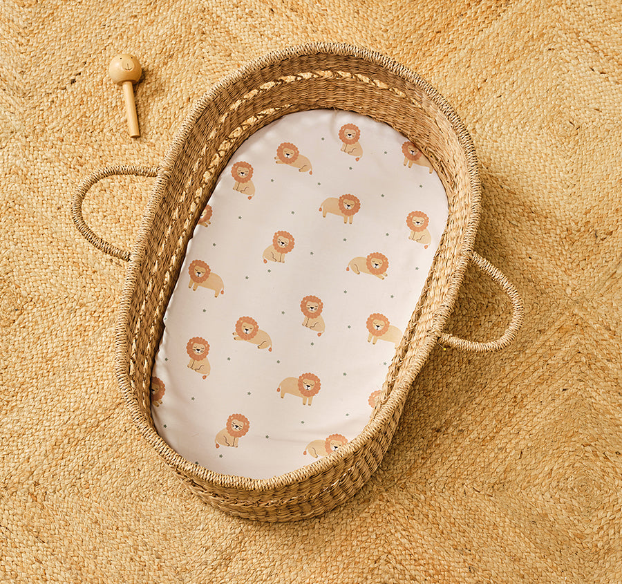 Cat Nap 2 Piece Bassinet Fitted Sheets White