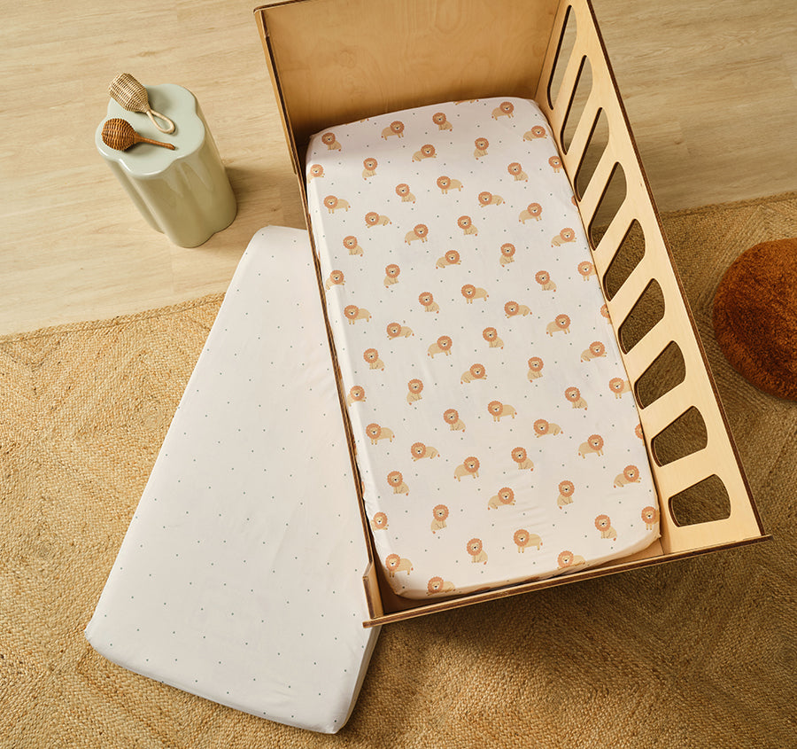 Cat Nap 2 Piece Cot Fitted Sheets White