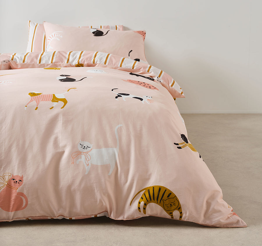 Cats N Bows Quilt Cover Set Range